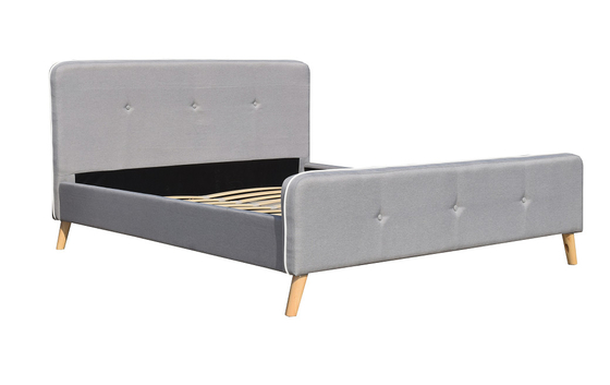 Los niños modificados para requisitos particulares tapizaron el botón de la cama empenachado con la tela Grey Easy Assemble ligero