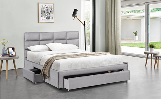 Marco copetudo de la cama de la madera contrachapada