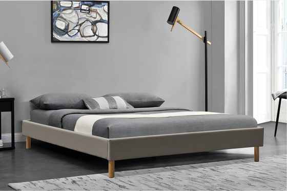 Cuero contemporáneo el 140x190Cm de rey Assemble PU de rey Upholstered Platform Bed