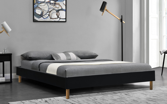 Cuero contemporáneo el 140x190Cm de rey Assemble PU de rey Upholstered Platform Bed