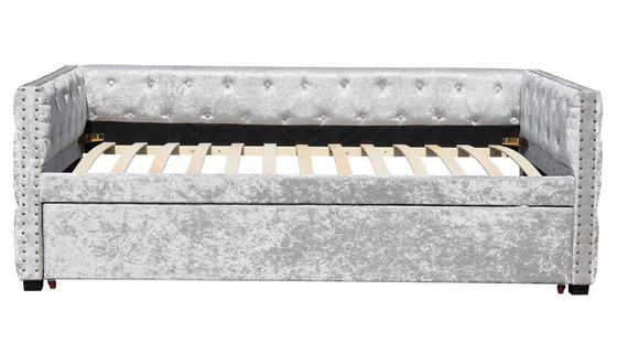 Daybed tapizado terciopelo de la ruedecilla del agolpamiento