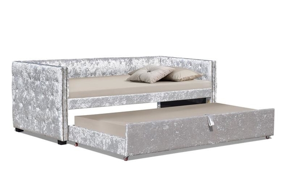 Daybed tapizado terciopelo de la ruedecilla del agolpamiento