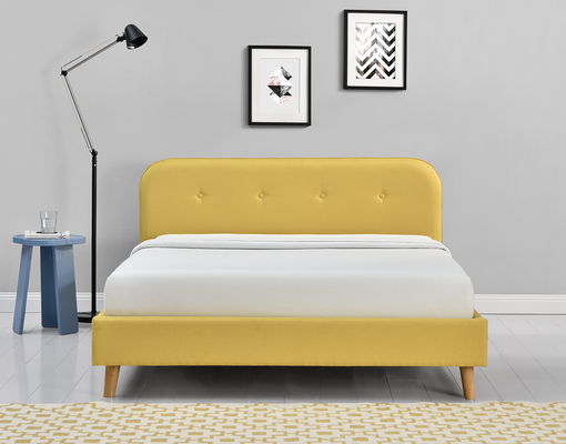 El ODM empenachó la cama de plataforma tapizada de la reina el 140x200Cm simple moderno