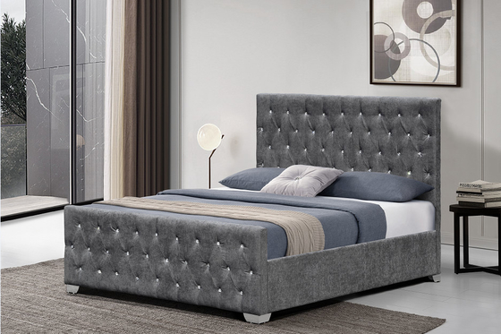 BSCI tapizó el marco de la cama con Diamond Headboard European Style Customized