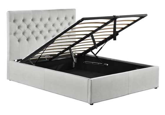 Rey Size Platform Tufted tapizó el marco de la cama con el cabecero de los botones