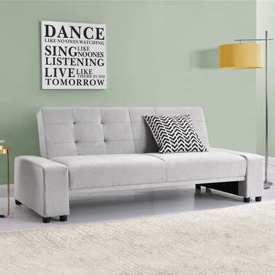 Certificación de lino del italiano BSCI de Grey Velvet Foldable Sofa Bed de la tela