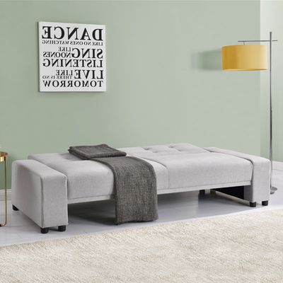 Certificación de lino del italiano BSCI de Grey Velvet Foldable Sofa Bed de la tela
