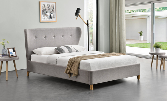 El marco tapizado simple de la cama de la madera contrachapada con el cabecero de los oídos fácil monta