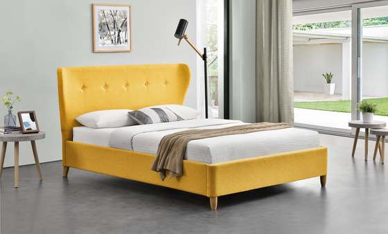 El marco tapizado simple de la cama de la madera contrachapada con el cabecero de los oídos fácil monta