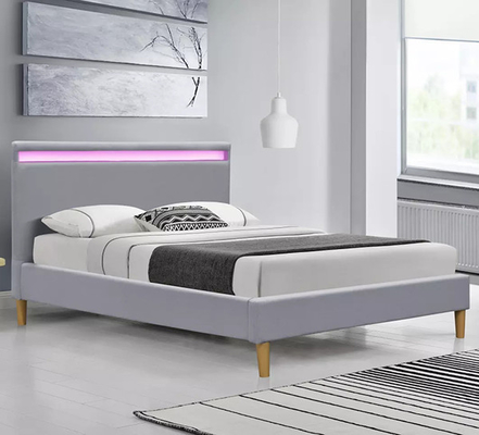 Stanlake Grey Light Up Bed Frame con el cabecero el 140x200cm el 160x200cm el 180x200cm