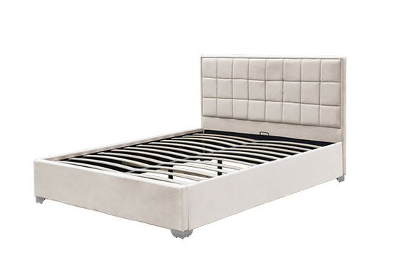 Marco beige el 120x200cm el 140x200cm el 160x200cm el 180x200cm de la cama del almacenamiento de Ottoman del terciopelo de Horwood