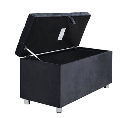 Pecho combinado Plsuh de la caja de Ottoman del terciopelo del almacenamiento suave de la tela